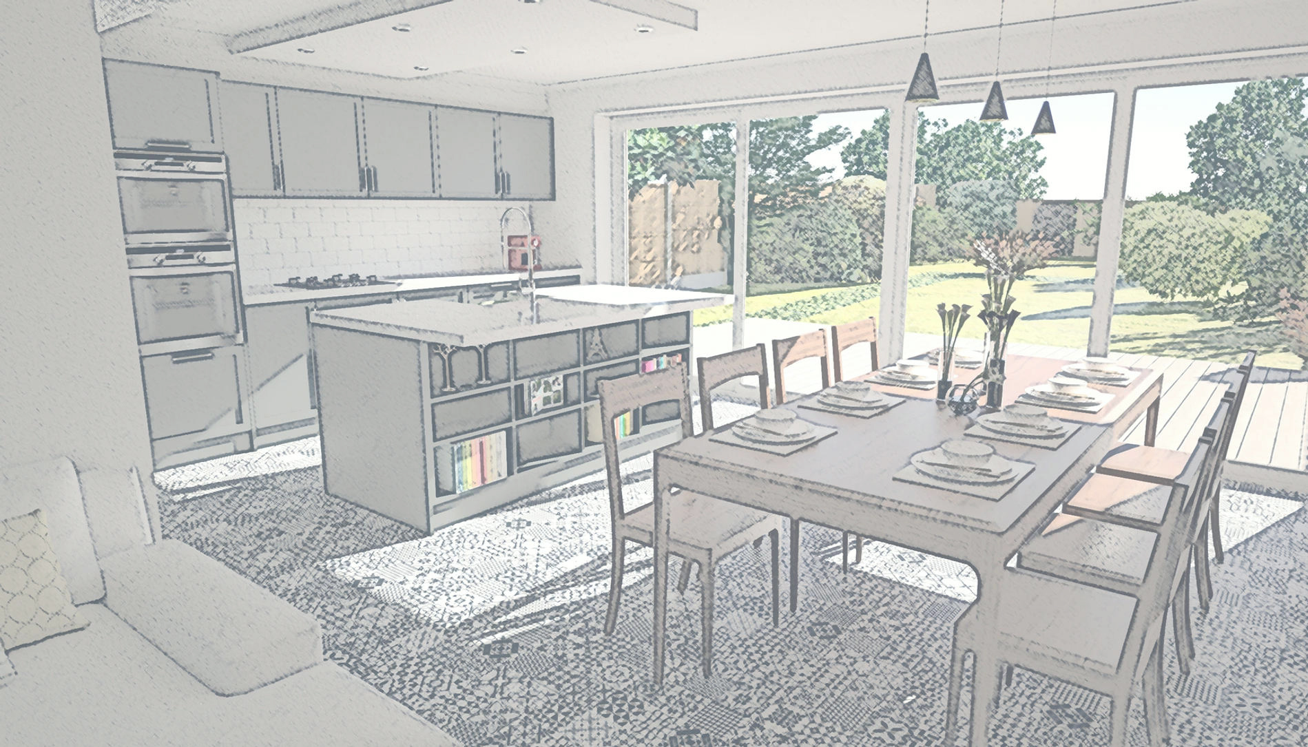 kitchen interior render