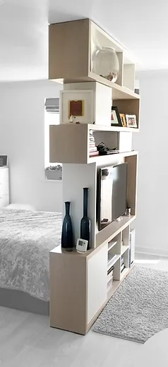 Kingston Studio design, shelving, view in 3D